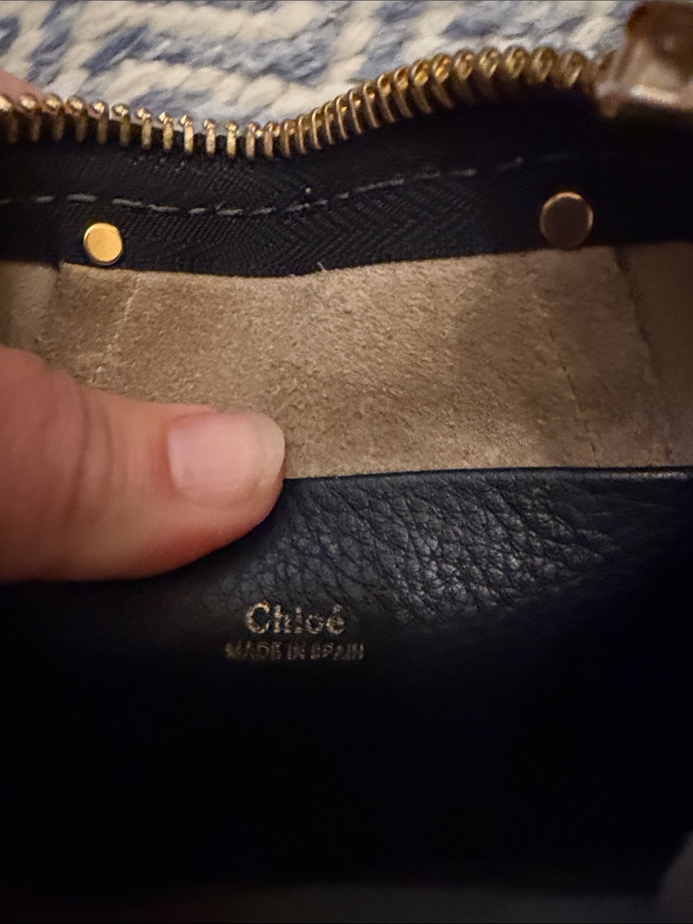 Chloé Black Pebbled Leather Hayley Mini Crossbody with Gold-Tone Hardware - Picture 10 of 10